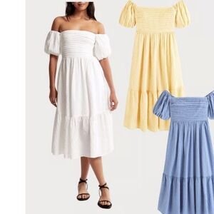 Abercrombie and Fitch bridal white dress with puff sleeves XL